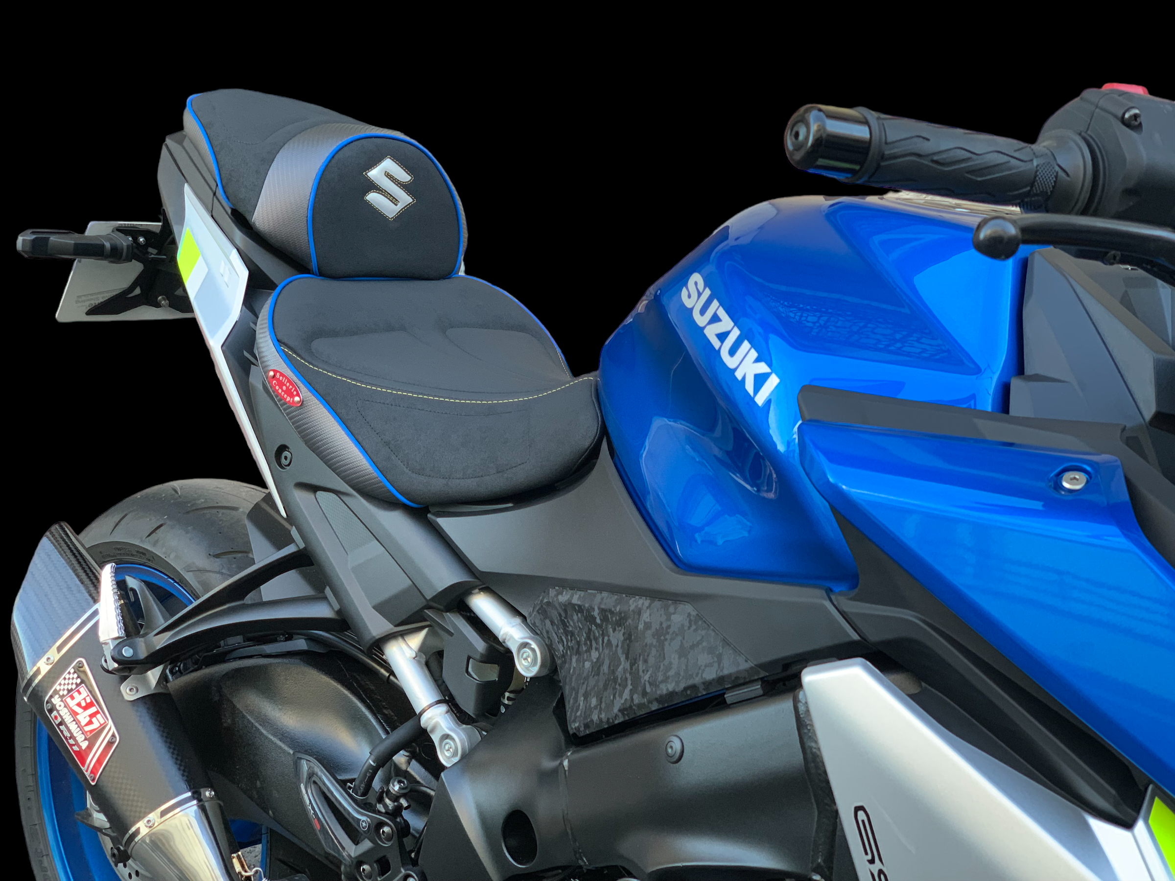 Selle Café-Racer Solo Pour Suzuki SV 1000/S GSX 750 - Hump Noir, Dimensions 54x25 Cm